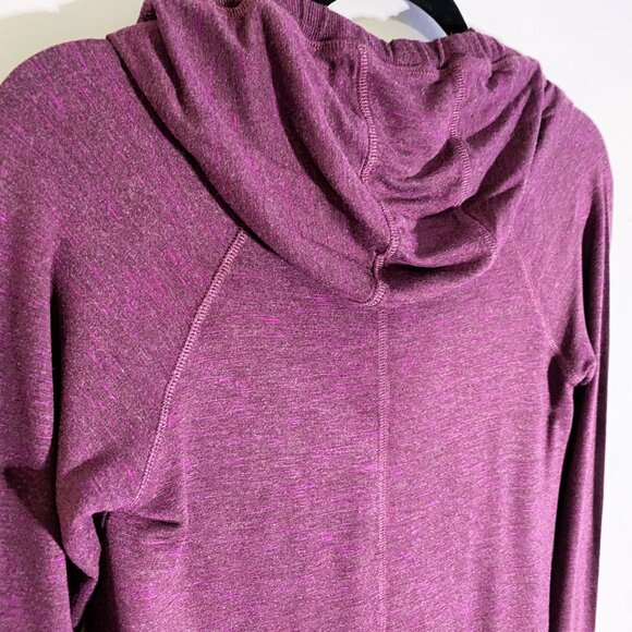 Athleta | Inner Twist Hoodie Wrap-Front Chianti Heather Plum Top‎ XS Women's - Picture 5 of 10